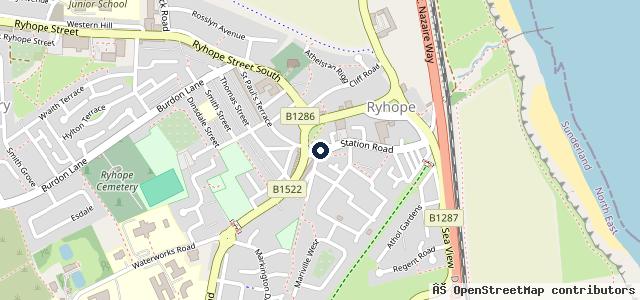Map showing the location of Garage On The Green