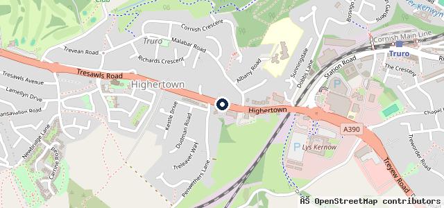 Map showing the location of Kwik Fit - Truro