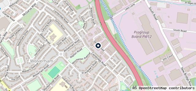 Map showing the location of Cheshire Oaks Service Station