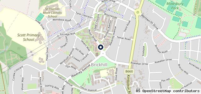 Map showing the location of Avon Drive MOT & Service Centre