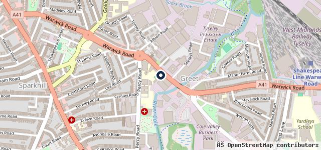 Map showing the location of DAC Car Wash Warwick Rd