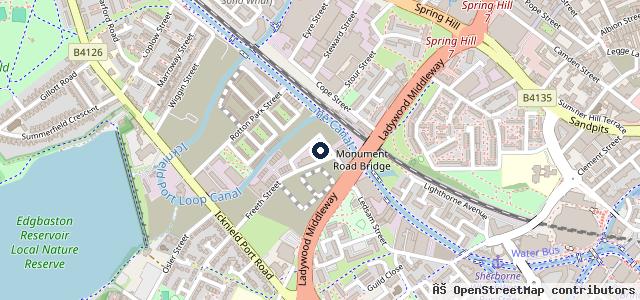 Map showing the location of R P Motor Services