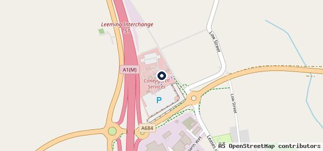 Map showing the location of Exelby Services - Coneygarth