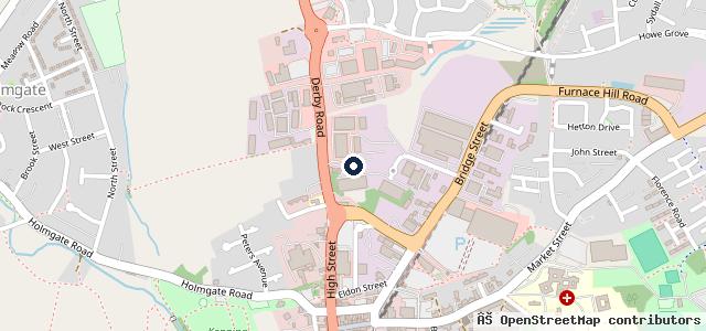 Map showing the location of High Street Body Works