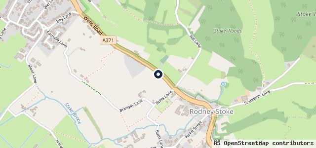 Map showing the location of Rodney Stoke Garage