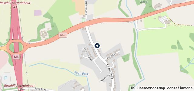 Map showing the location of Scotby Motor Services