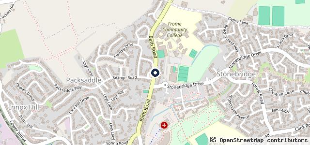 Map showing the location of Beckington Motors