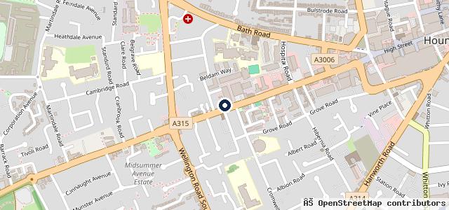 Map showing the location of Kwik Fit - Hounslow