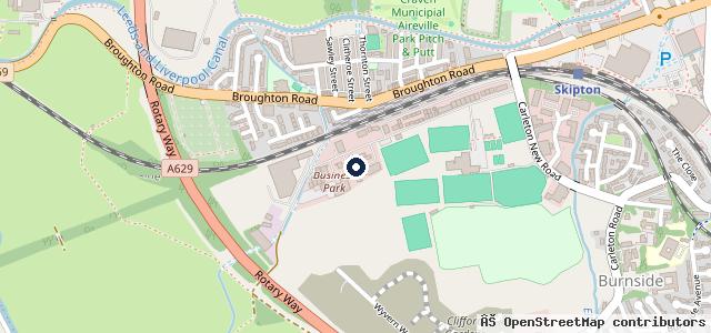 Map showing the location of Airedale MOT Centre