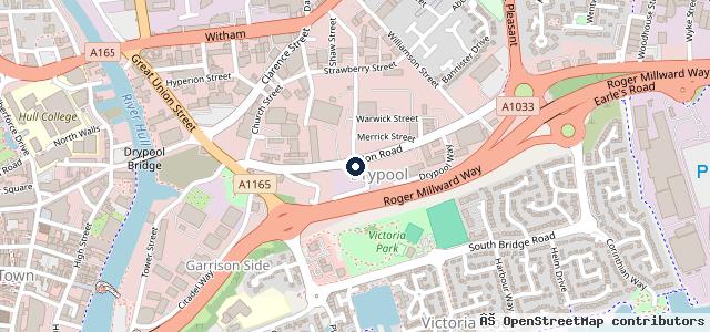 Map showing the location of Alpha Garage Hull