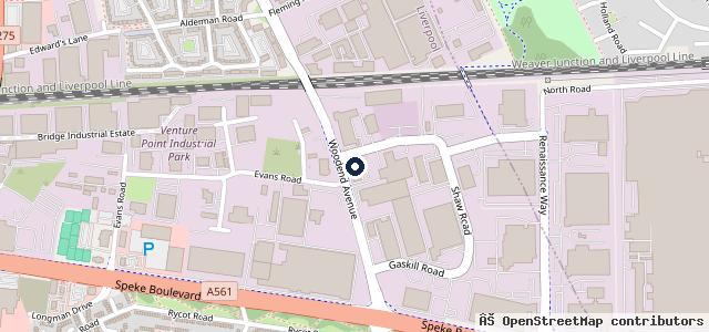 Map showing the location of Liverpool MOT