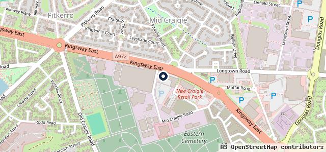 Map showing the location of Arnold Clark Dundee Renault