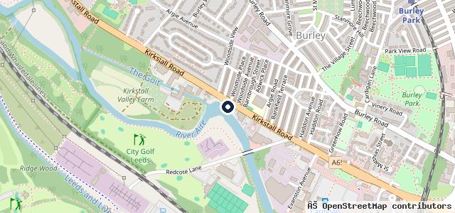 Map showing the location of Leeds Motor Company