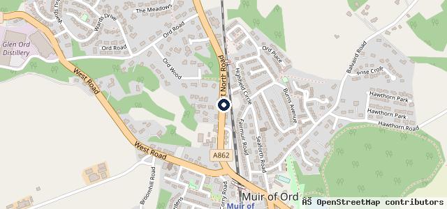 Map showing the location of Ord Motors