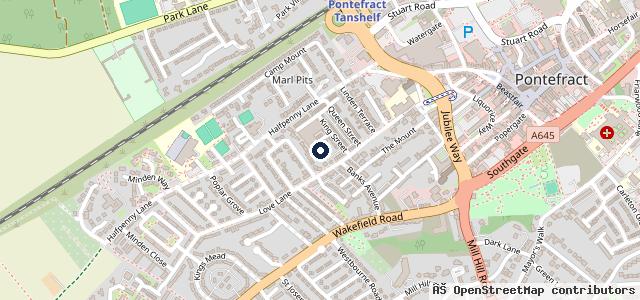 Map showing the location of King St garage