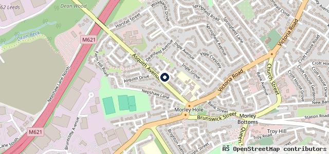 Map showing the location of Bedford Garage