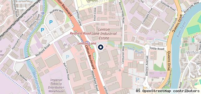 Map showing the location of Vertu Honda Nottingham