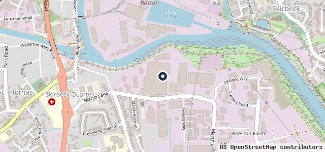 Map showing the location of Boston Testing Station Ltd