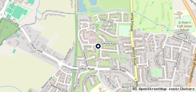 Map showing the location of Brookside Auto Services