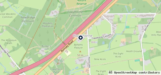 Map showing the location of Copythorne Garage