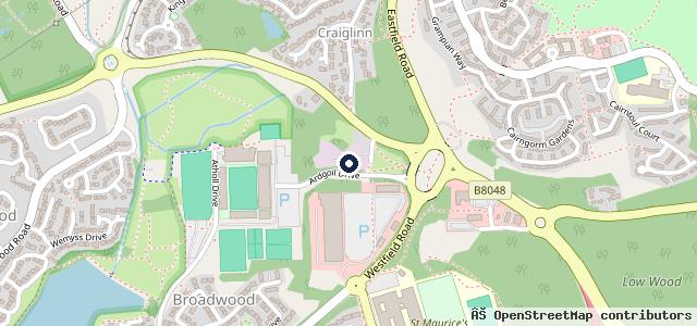Map showing the location of Craiglinn MOT Centre