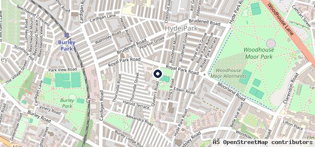 Map showing the location of Green Door Garage