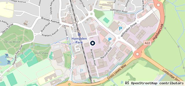 Map showing the location of P R Autos t/a Downs Garage Limited