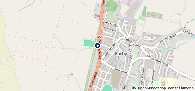 Map showing the location of Earby Autos Ltd