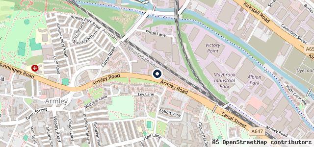 Map showing the location of Brooklands Service Centre