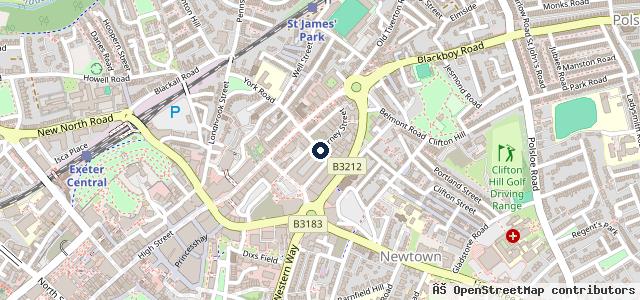 Map showing the location of Exeter Auto Centre
