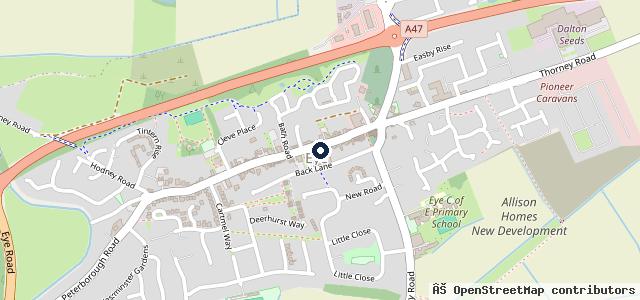 Map showing the location of Eye MOT Test Centre