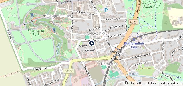 Map showing the location of Farmer Autocare Dunfermline