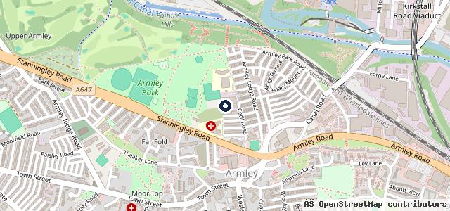 Map showing the location of Leeds Autocare