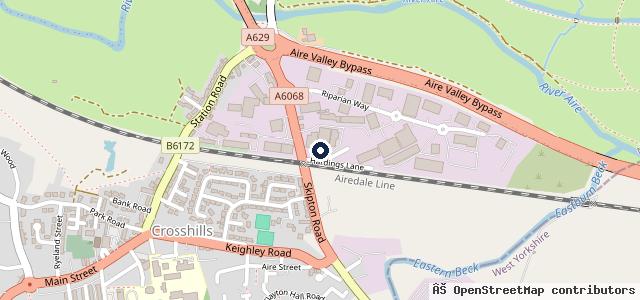 Map showing the location of Railside Garage