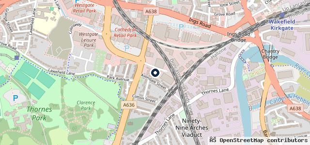 Map showing the location of Cars2 Renault Wakefield
