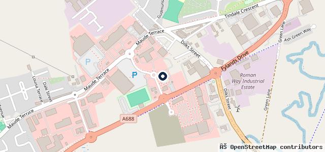 Map showing the location of Formula One Autocentres - Bishop Auckland