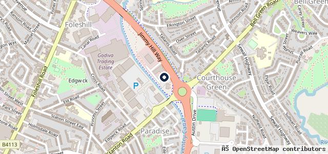 Map showing the location of Formula One Autocentres - Coventry