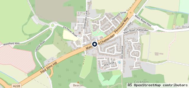 Map showing the location of Four Elms Service Station Ltd - Eurorepar Car Service