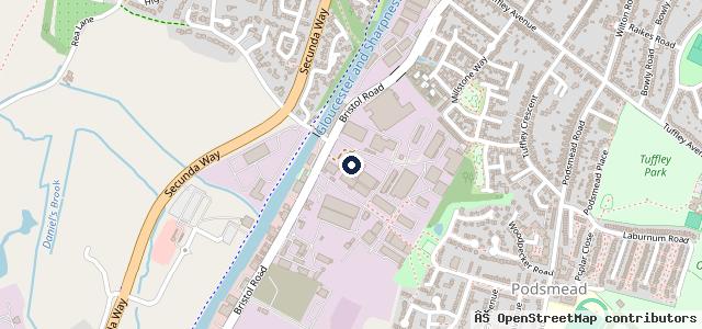 Map showing the location of Frasers Of Gloucester Ltd
