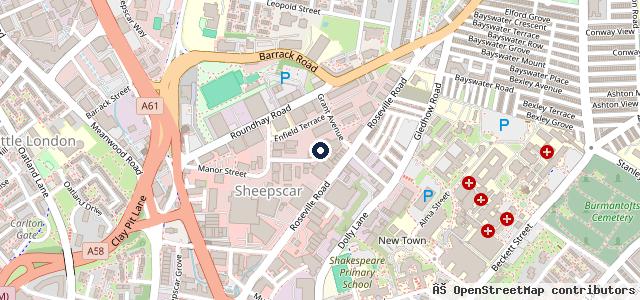 Map showing the location of One Stop Garage