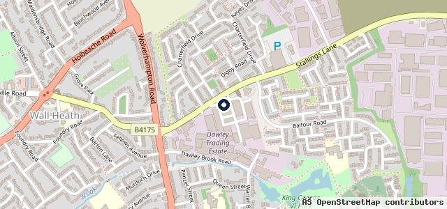 Map showing the location of Kingswinford Auto Centre