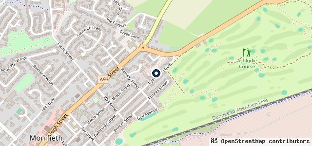 Map showing the location of Baldowrie Garage