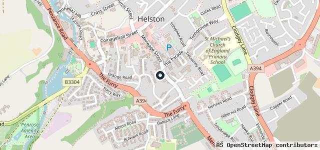 Map showing the location of Yeomans Approved Used Cars Helston