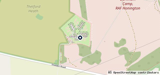 Map showing the location of Gorse Motors Garage - Thetford