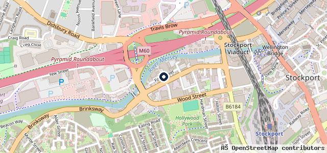 Map showing the location of Grosvenor MOT Test Centre