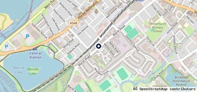 Map showing the location of GSF Car Parts (Rhyl)