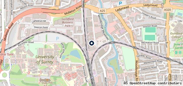 Map showing the location of Guildford Tyre Company Ltd.