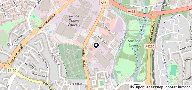 Map showing the location of Hartwell Banbury Ford
