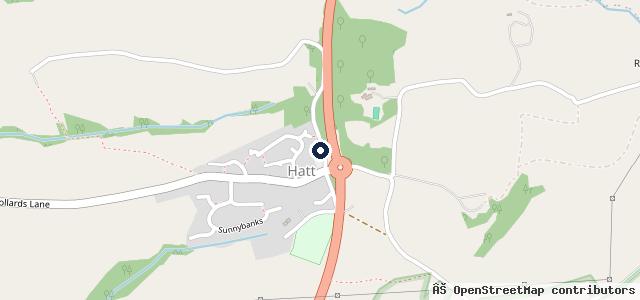 Map showing the location of Hatt Service Station