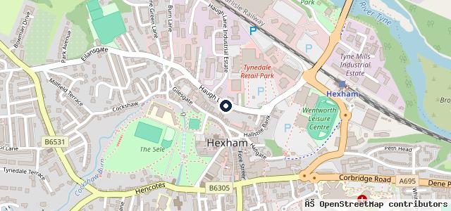 Map showing the location of Haugh Lane Garage
